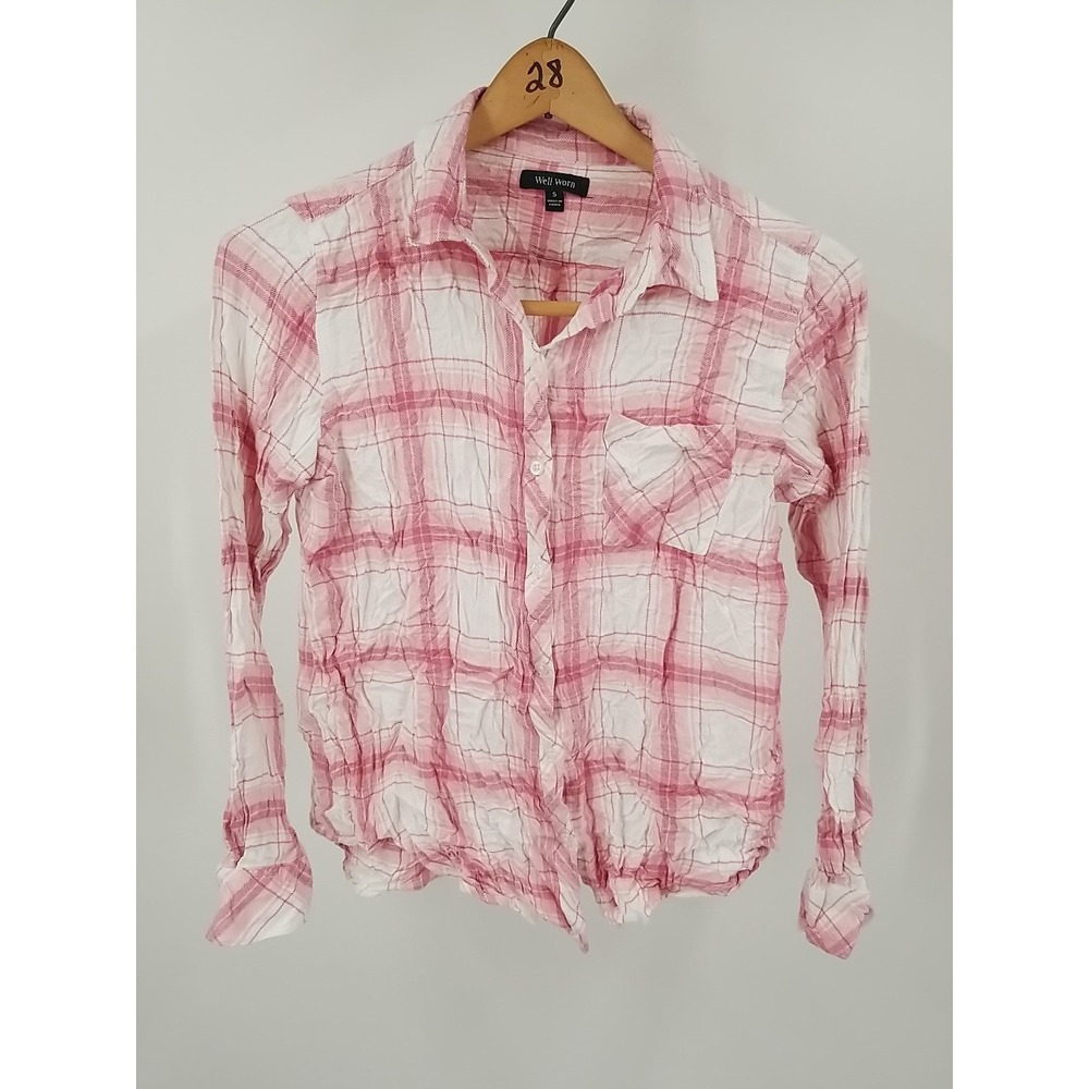 Well Worn Womens Flannel Plaid Long Sleeve Button Up Shirt Small - Picture 3 of 6